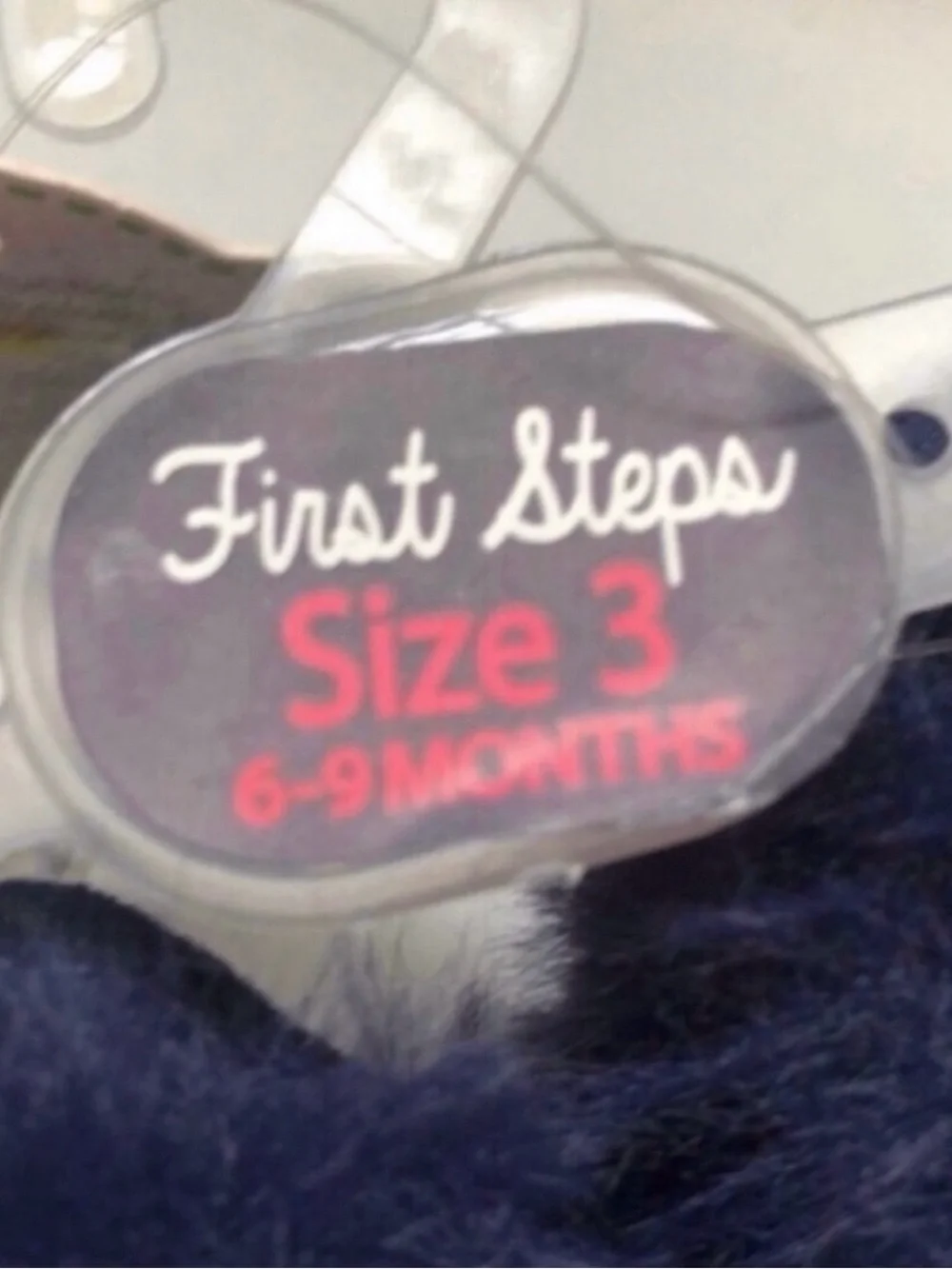 New Stepping Stones Boots Baby Girl Blue Faux Fur Casual Boots Size 3,6-9 Months